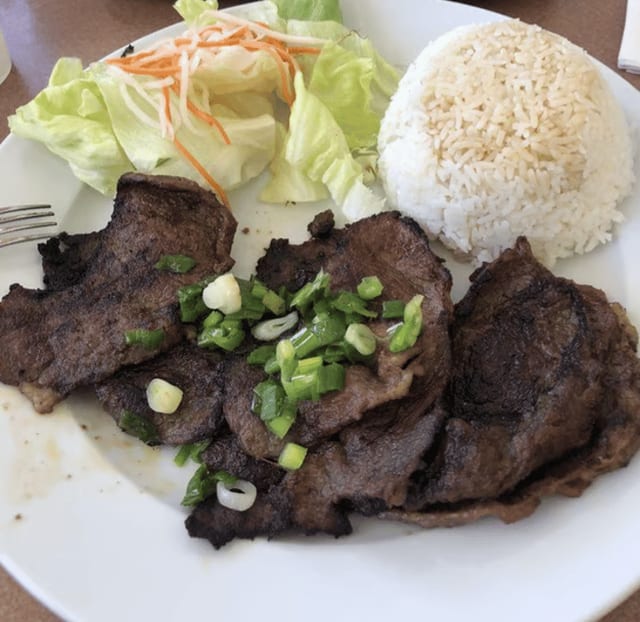 57. Grilled Beef Over Rice / Cơm Bò Nướng.