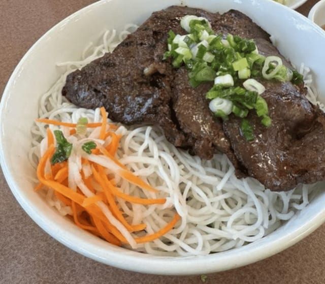 #35 Grilled Beef Over Vermicelli.