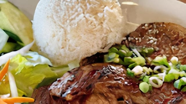 56. Grilled Pork Over Rice / Cơm Thịt Nướng.