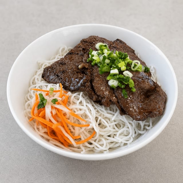 #35 Grilled Beef Over Vermicelli.