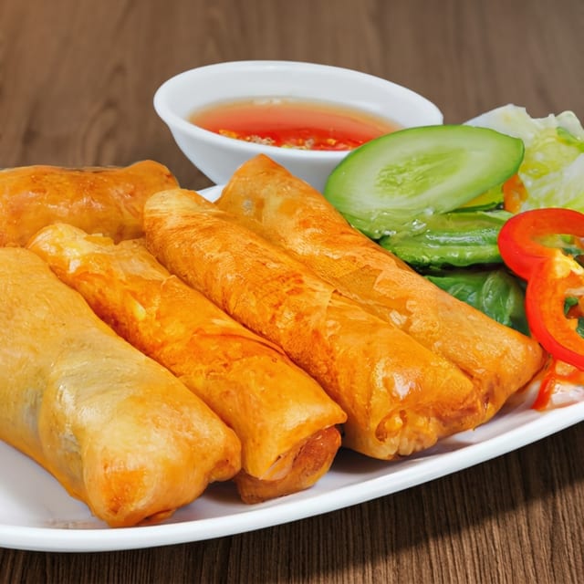 A3 Vegetarian Egg Rolls (4) Cha Gio Chay.