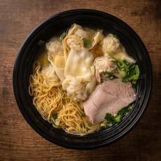 #27 Wonton with Egg Noodle Soup