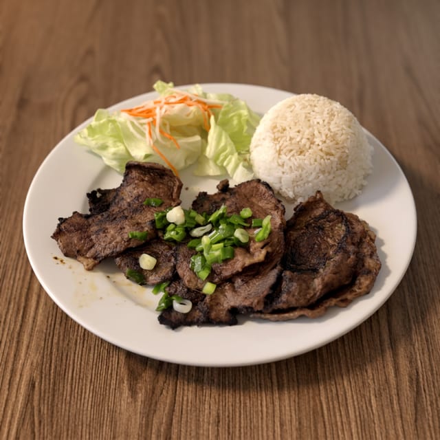57. Grilled Beef Over Rice / Cơm Bò Nướng.